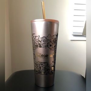 Disney California Adventure Stainless Steel Starbucks Tumbler With Straw